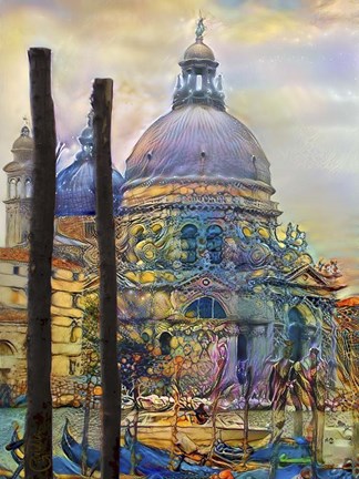 Framed Venice Italy The Salute Church of Saint Mary of Good Health Print