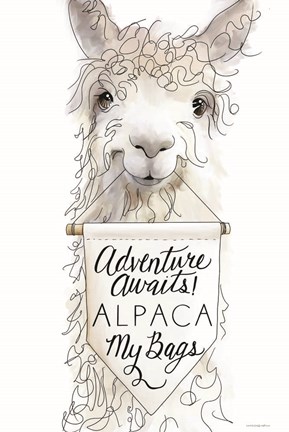 Framed Alpaca My Bags Print