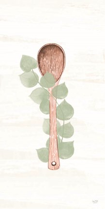 Framed Kitchen Utensils - Wooden Spoon Print