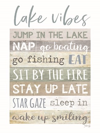 Framed Lake Vibes Print