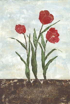 Framed Red Tulips Print