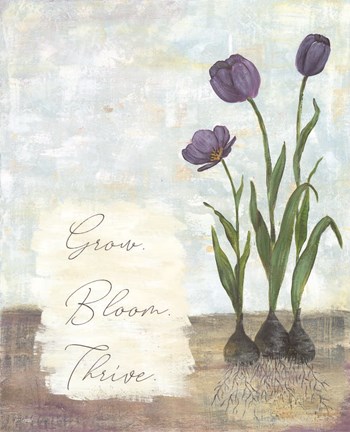 Framed Grow Bloom Thrive Print