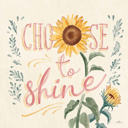 Framed Sunflower Season VII Bright Print