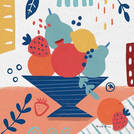 Framed Fruit Still Life II Print
