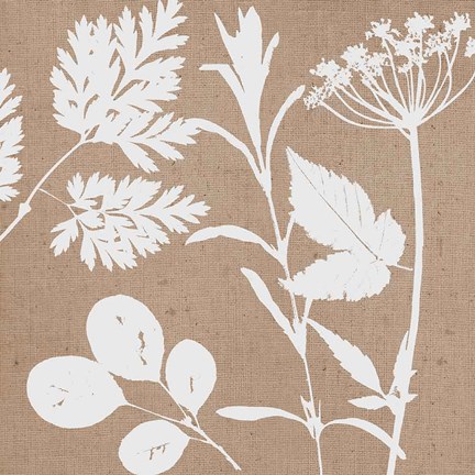 Framed Leaves of Inspiration IV Neutral Print