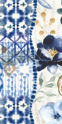 Framed Indigo Splash VI Crop Print