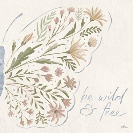 Framed Wildflower Vibes VII Neutral Print