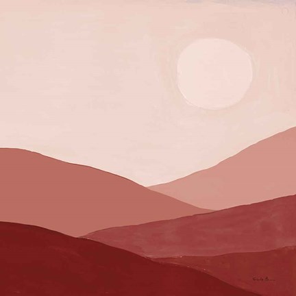 Framed Warm Desert Landscape I Print