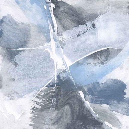 Framed White Line Blues III Print