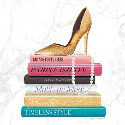 Framed Paris Style II Marble Sq Print