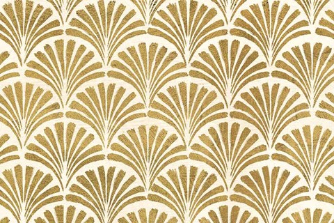 Framed Winged Study Pattern VIII Gold Crop Print