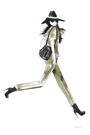 Framed Out On the Town I Olive Print