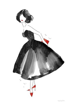 Framed Fashion Debutante with Red Print