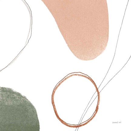 Framed Threads of Motion II Warm Crop Print