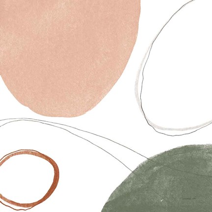 Framed Threads of Motion I Warm Crop Print