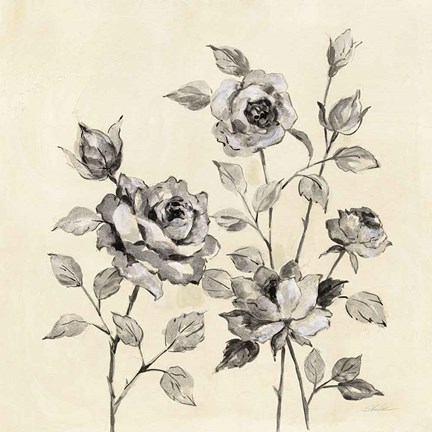 Framed Spring Graphic Floral Print