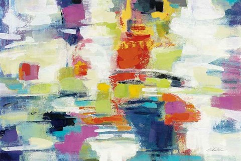 Framed Island Town Bright Print