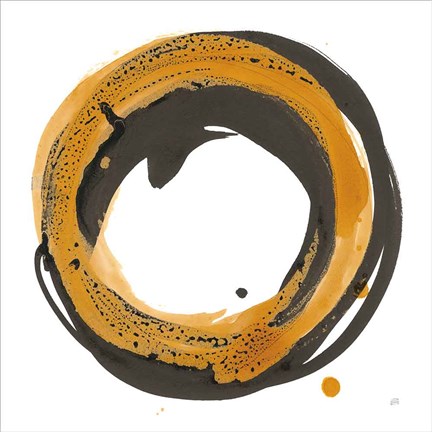 Framed Amber Enso IV Print