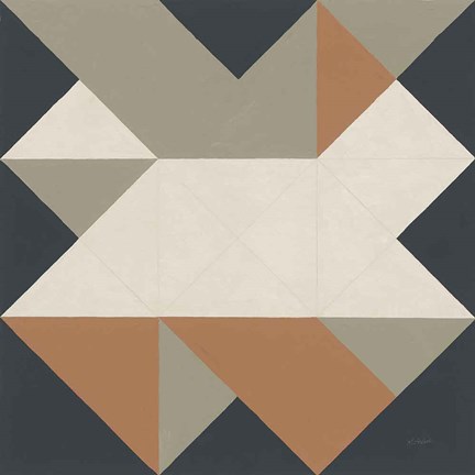 Framed Triangles III Highland Print