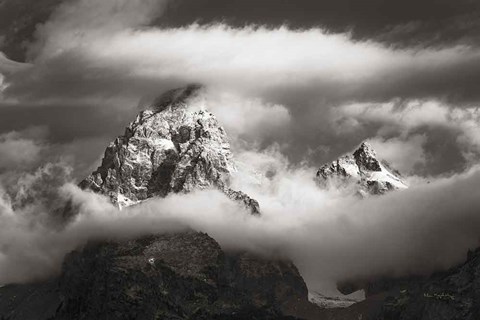 Framed Grand Teton Clouds Print