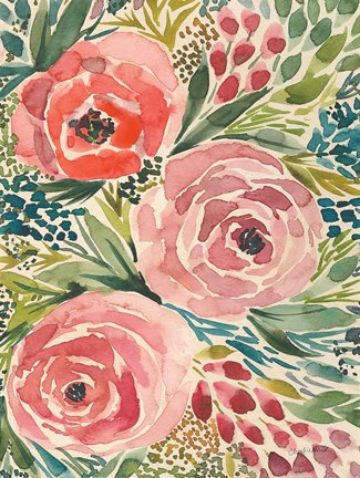 Framed Antique Garden III Print