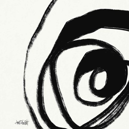 Framed Black and White Abstract III Print