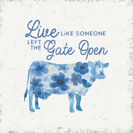 Framed Country Cottage Field V Flowers Print