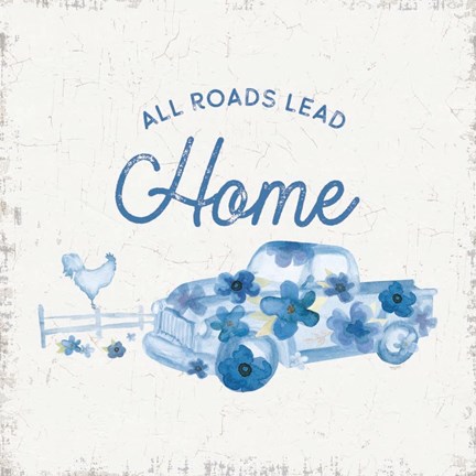 Framed Country Cottage Field VII Flowers Print