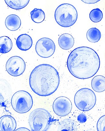 Framed Bubble Polkadot Ii Print