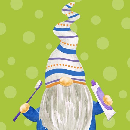 Framed Bathroom Gnomes IV Print