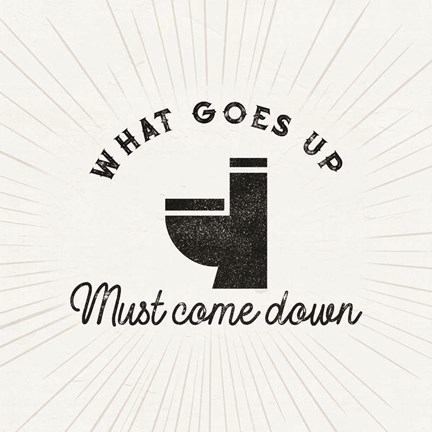 Framed Bath Art IX-What Goes Up Print