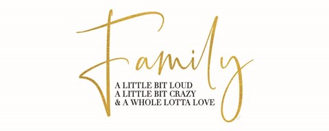 Framed Sentiment Art panel I-Family Print