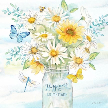 Framed Daisy Days II Print