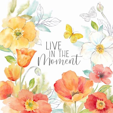 Framed Happy Poppies VIII Print