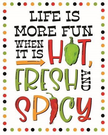 Framed Hot &amp; Spicy VI Print