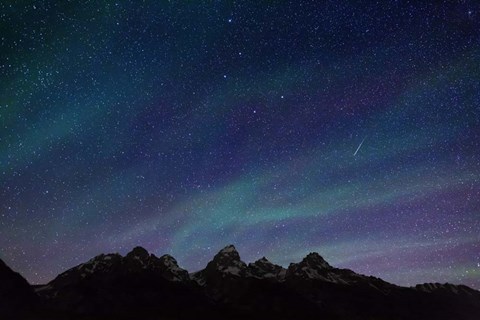 Framed Stars over Teton Range Print