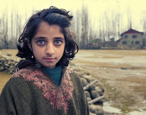 Framed Kashmiri girl Print