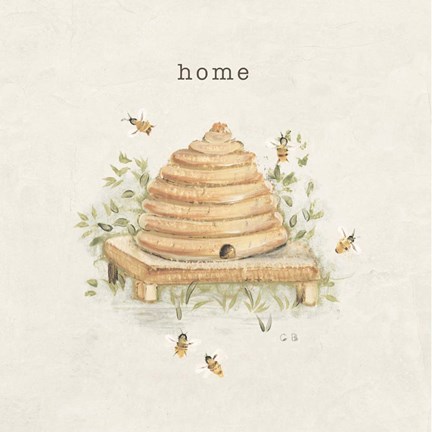 Framed Garden Bees Print