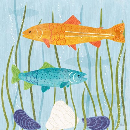 Framed Coastal Vibes III Print