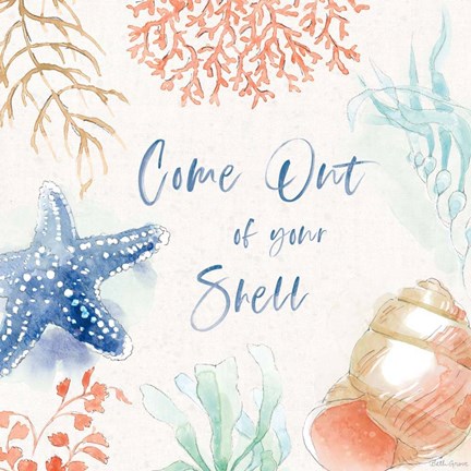 Framed Seaside XII Print