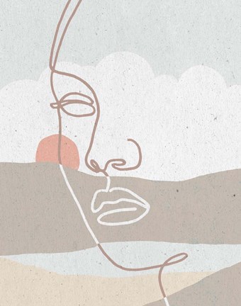 Framed Mykonos II Neutral Print