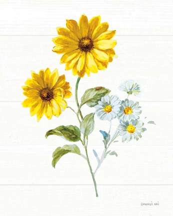 Framed Bees and Blooms Flowers IV Print