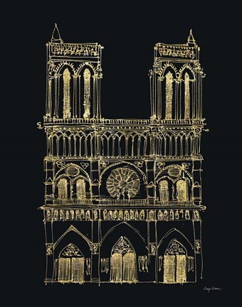 Framed Notre Dame Sketch Print