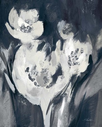 Framed White Fairy Tale Floral II Print