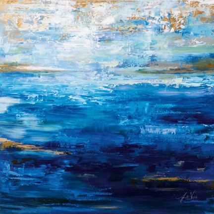 Framed Deep Blue Print