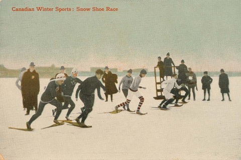 Framed Snow Shoe Race Print