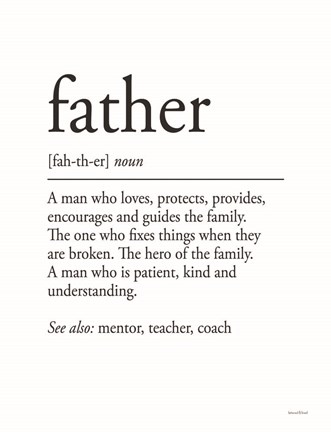 Framed Father Definition 2 Print
