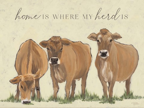 Framed Home is Where my Herd Is Print