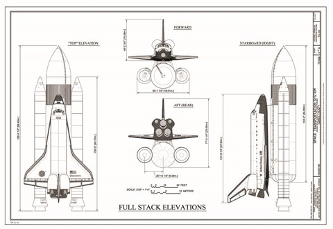 Framed Discovery Full Stack Elevations Print