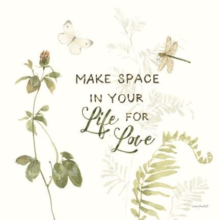 Framed Green Fields VII Print